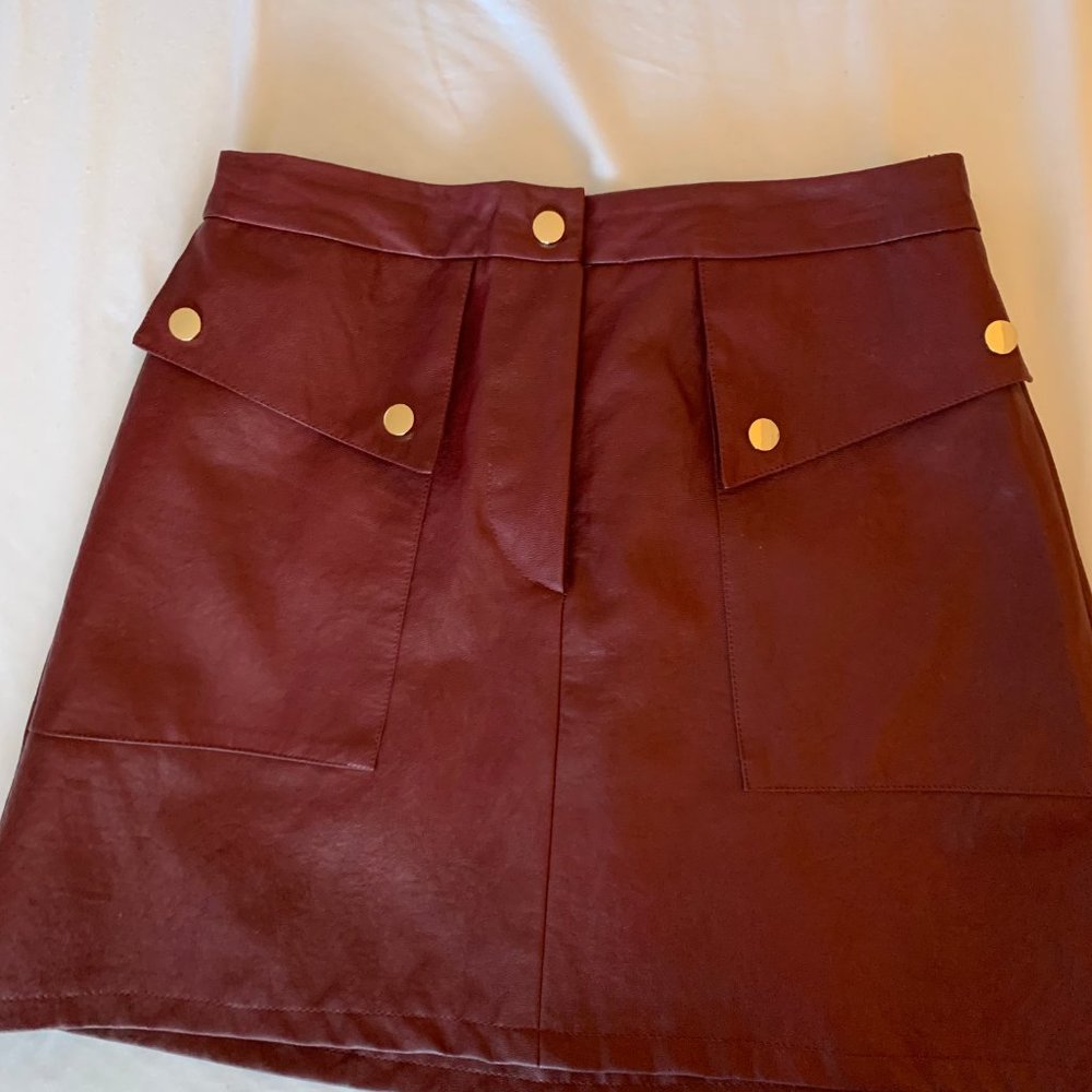Faux Leather Mini Skirt